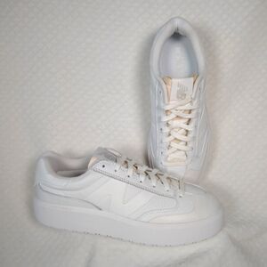 Men's New Balance White/White Court Sneakers CT302 Leather NWOT